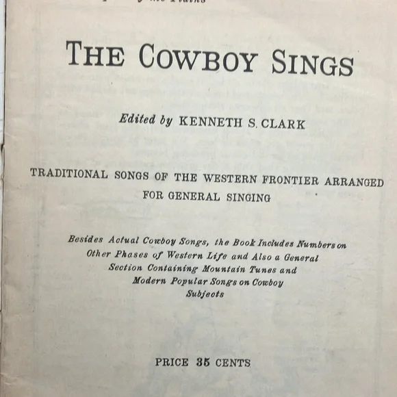 THE  COWBOY SINGS COPYRIGHT 1932 SONGS OF THE RANCH AND RANGE WESTERN FRONTIER - Picture 6 of 17